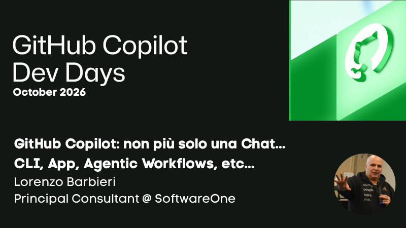 Cover del video GitHub Copilot: non più solo una Chat... CLI, App, Agentic Workflows, etc...
